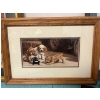 Image 3 : Two cross stitch cat pieces (14x11.5in) and (15x13in), vintage art piece by Jim Lamb named "little s