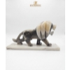 Image 3 : Hand-Carved Lion Sculpture Crafted From Natural Onyx And Marble Stone 12.5''INCHES WIDTH 