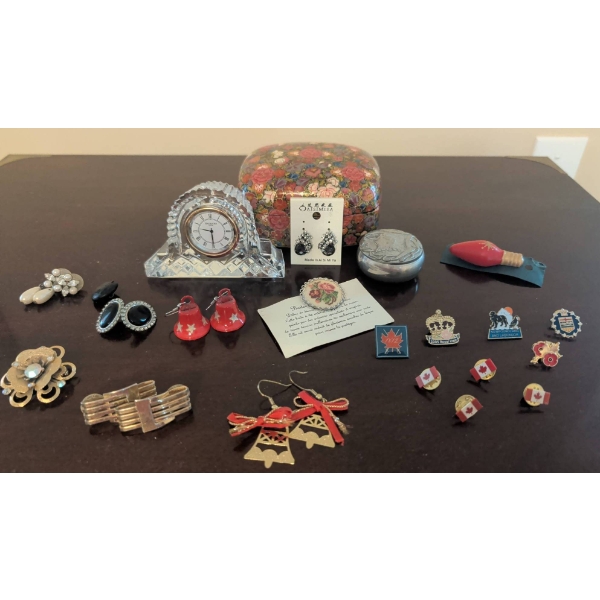 Decorative Items, Jewelry, and Collectibles Including Waterford Clock