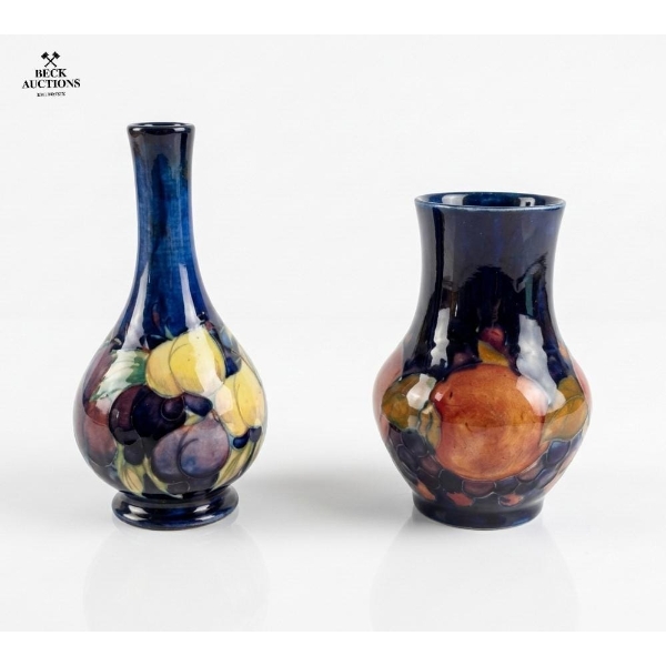 Moorcroft Pottery Vases, 6''INCHES HEIGHT & 5''INCHES HEIGHT.