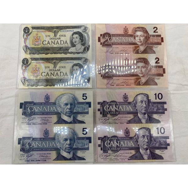 uncut 1:2 Canadian Bills Prefix: EAX BRX ANU 