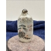 Image 2 : Mountain Landscape Snuff Bottle with Spoon 3.25H