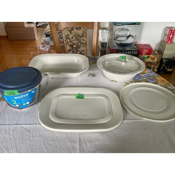 Corning Cookware with Plastic Lids, Anchor Batter Bowl, New