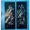 Oriental Pearlescent Wall Art (2)  - 20x8 Each 