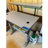 Image 2 : Adjustable sturdy office/work station. Steal frame. Crank to adjust heights.