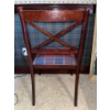 Image 2 : Mahogany Office Chair With Plaid Fabric Seat