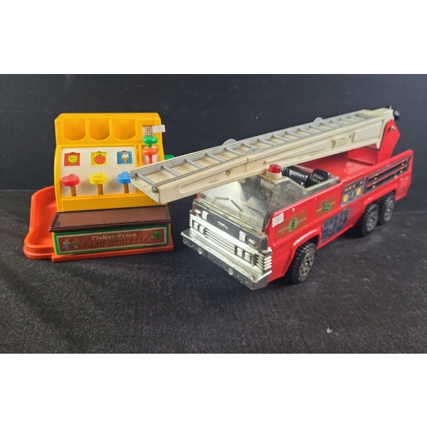 Fisher- Price Cash Register and Tonka Firetruck 20 W, 6 T (Plus Expandable Ladder)