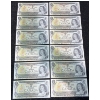 Image 1 : Canadian $1 Bills Consecutive Serial Numbers