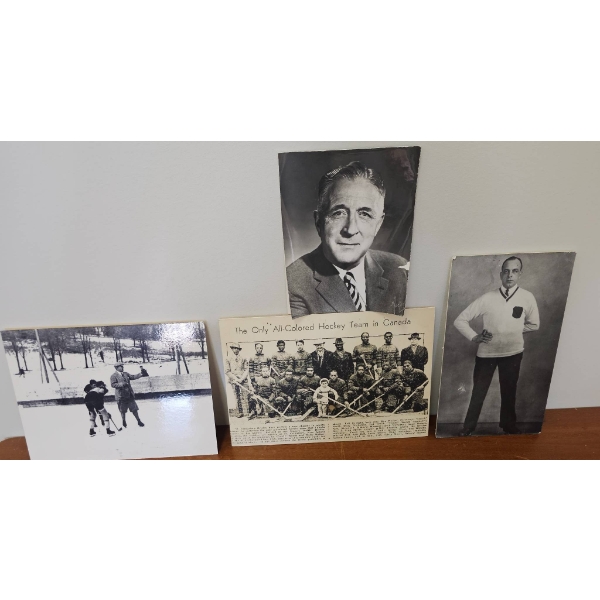 Antique African American Hockey Photographs and Ephemera