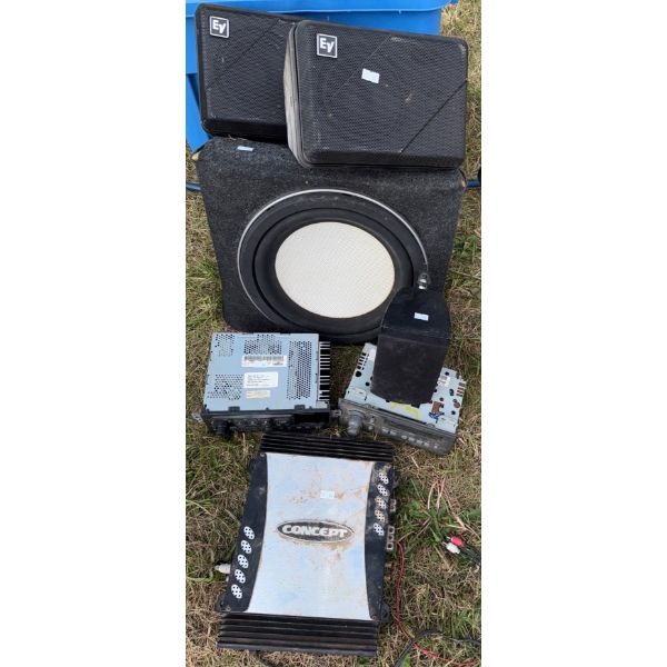 Pioner amp and cd car deck mtx audio amp and more