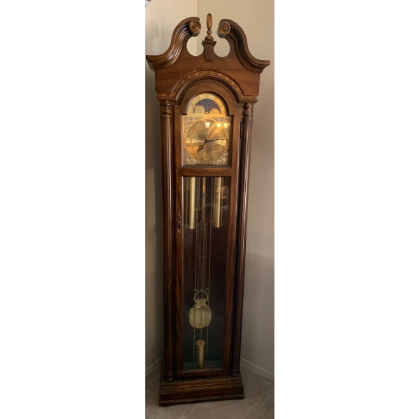 Lovely Vintage Vintage 'Pearl' Grandfather Clock (Untested) - 21W, 11D, 79T 