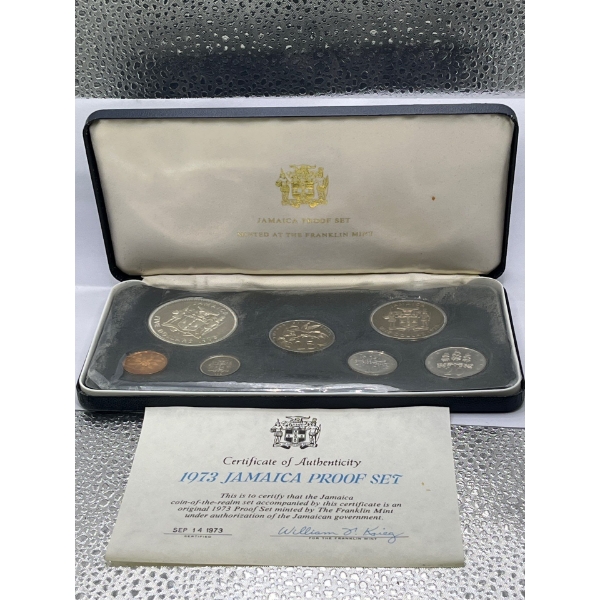 1973 Jamaica Proof Set Silver 10 Dollars .925 Silver 43.20g