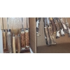Image 2 : Flint Wooden Knifeblock, Assorted Stag Horn Knives and Utensils as Shown