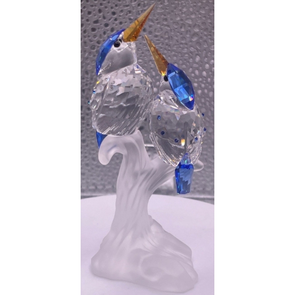 Swarovski Crystal 2 Malachite Kingfishers 