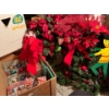 Image 3 : 4 Christmas wreath huge assortment of poinsettia decor beautiful pine cones, some yard elf stakes an