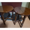 Image 1 : Pair of Side Veneer Tables with 18 T, 16 Diameter Top