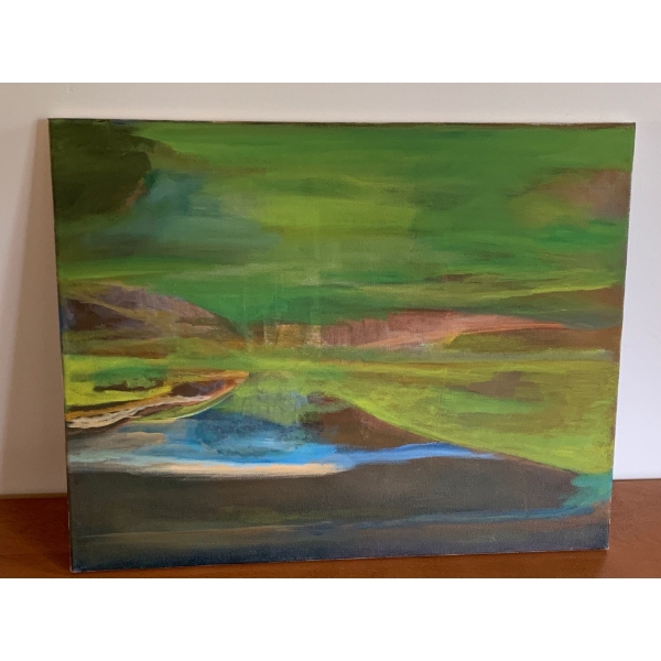 Lauri Ansell Prairie Water Canvas Board  16 x 20