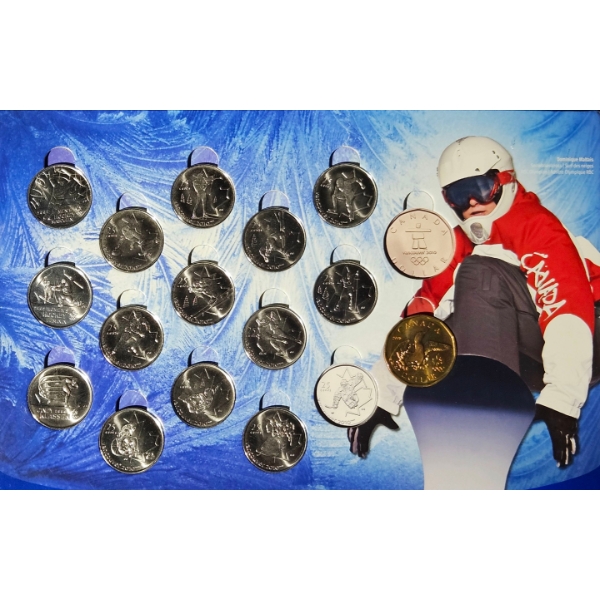 2007 - Vancouver Olympics 2010 Circulation 17-Coin Set **MISSING TWO**