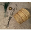 Image 6 : Mid Century Decor - Velour Pom Pom Chair 22T w/ Side Table Large Blanket Basket & More 