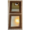 Wall Mirror In Ornate Bronze Gilt Frame (x2) 22x26