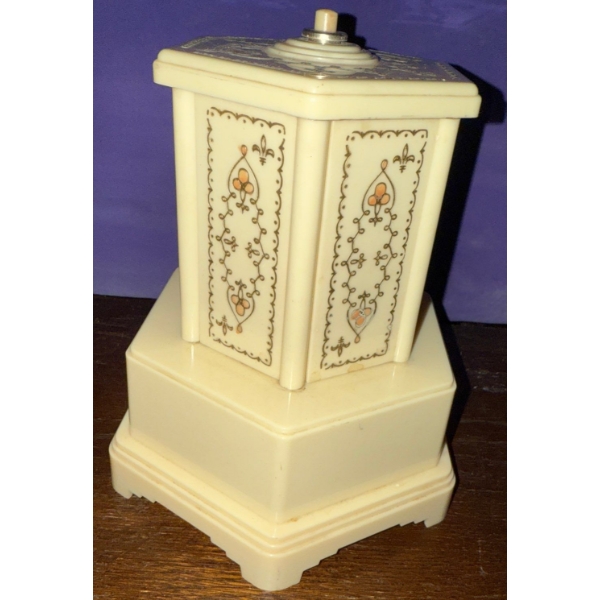 Vintage 1950's Musical Cigarette/Lipstick Holder Carousel-Wind Up To Reveal