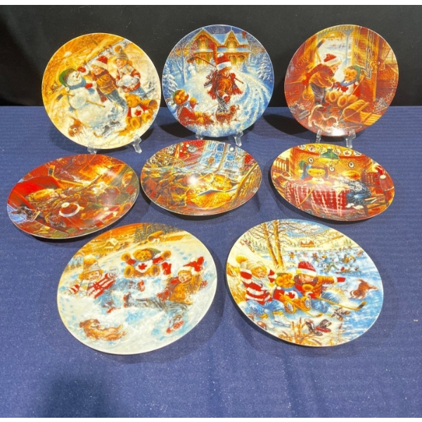 8 Collectors Plates "Joy of Childhood" Collection by Stewart Sherwood with CoA