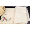 Image 5 : Linen Assortment Featuring Table Covers, Hand Embroidery, Lace, and Bath Towel