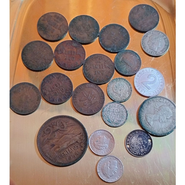 Assorted Coin Collection From Around The Globe 1900s