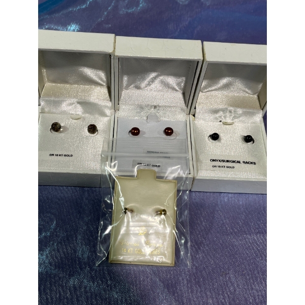 Collection of 10K Gold Post Stud Earrings