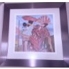 Image 2 : Framed Print Depicting Figures in Colorful Clothing