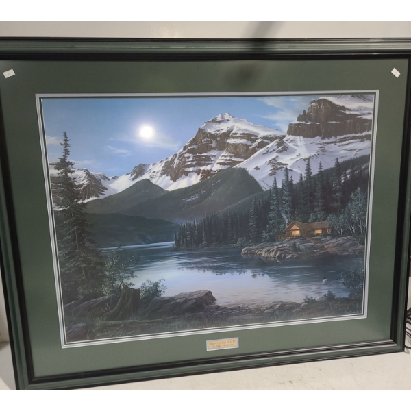 Numbered Print 69/650 "Mountain Serenity", Artist Fred Buchwitz, 41.5 X 33.5 Framed Under Glass