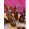 Image 3 : Christmas Vintage 15 Piece Hand Carved Nativity Scene