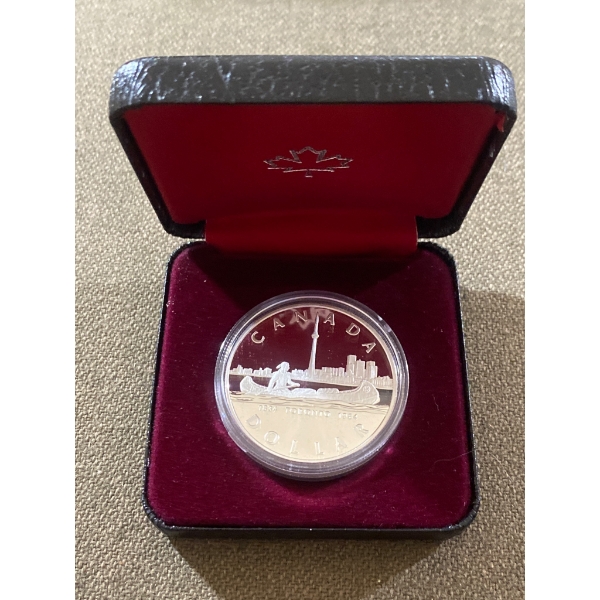 1984 Royal Canadian Mint Toronto 150th Anniversary Silver Dollar
