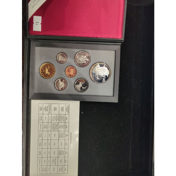 RCM 1995 Double Dollar Proof Set Founding of HBC Silver Dollar 25.17g 92.5% Silver Dollar