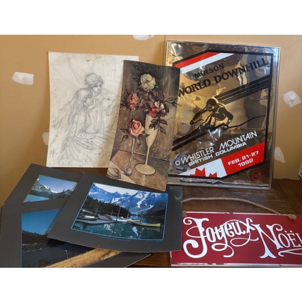 Bulk Art - Molson Whistler Picture (22x28) Signed Illegible 78/500 + Signed Sketch, Mountains & More