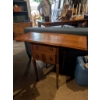 Image 6 : Wooden Drop-Leaf Side Table with Two Drawers