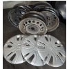 Image 1 : 3 14' Mitsubishi Mirage Wheel Covers mo.4252A140 w/ Steel Wheel Assortment