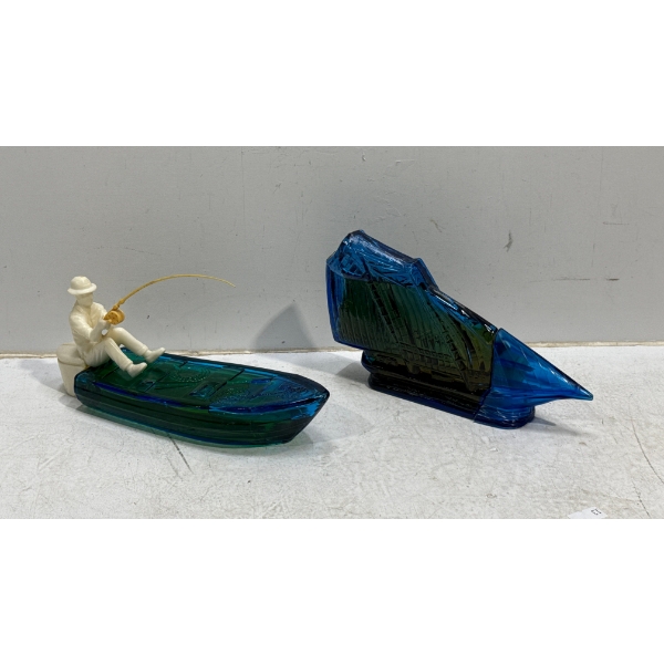 Avon Ship & Fishing Boat Shaped Bottles