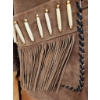 Image 5 : Mens 3B West Suede Jacket with Beaded Detail and Fringes, Size 5XL