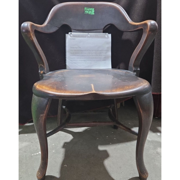Antique Mexico North Western Railway Chair With Wikipedia Information Write-up