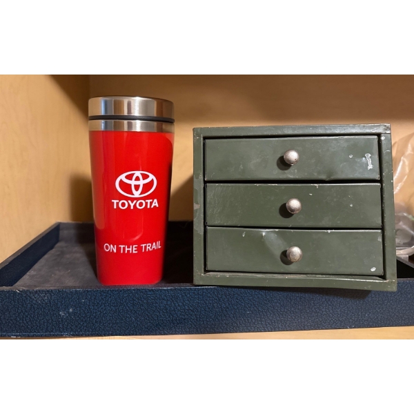 New TOYOTA Insulated Travel Mug w/ Mini Metal Filing System 
