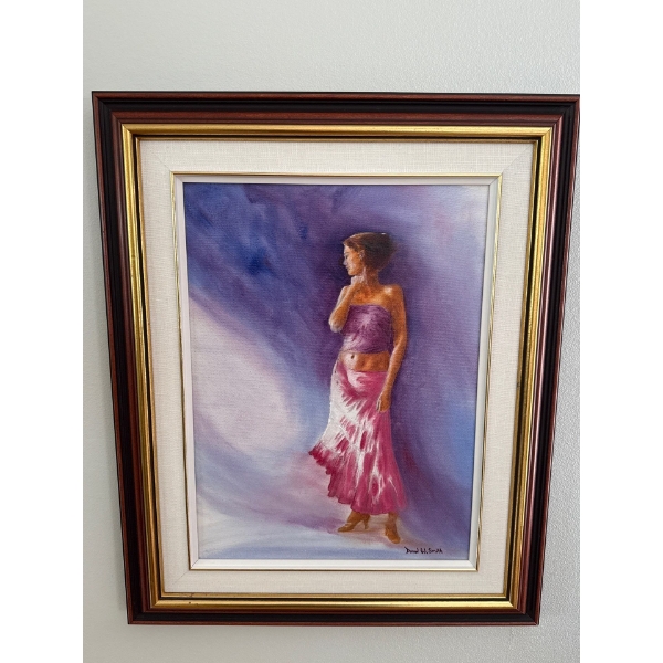 Oil on Board 'Dancing Girl' By Daniel W. Smith, 12x16 