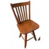 Image 4 : Wooden Swivel Bar Stools With Slat Backs