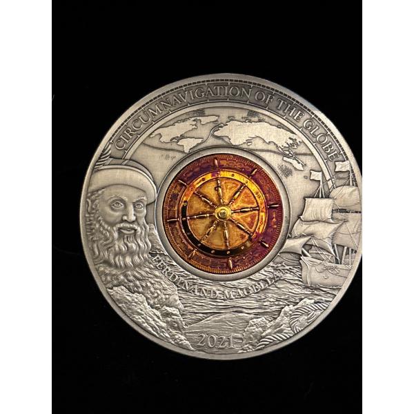 2021 $5 Circumnavigation of the World: Ferdinand Magellan - Pure Silver Coin