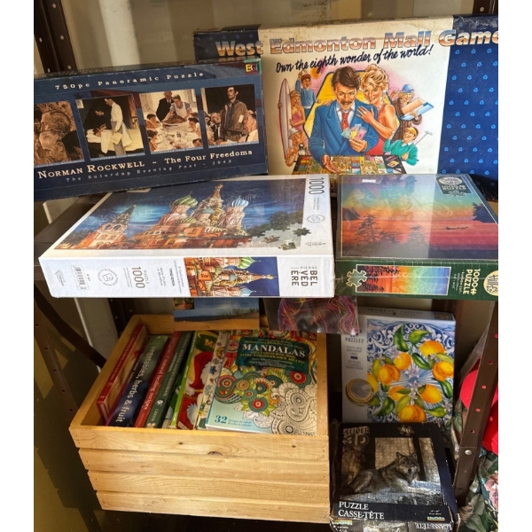 Book Collection, Coloring Books, Puzzles, Games Incl. WEM Game 