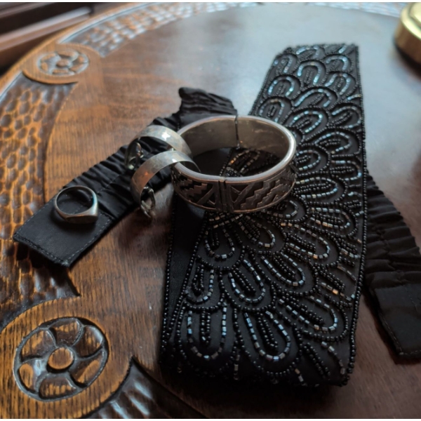 Stamped Sterling and Beaded Accessories