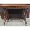 Antique Oak Barley Twist With Victorian Castors Side Table - 36W, 18D, 28T