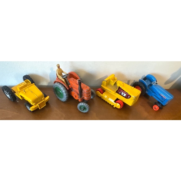 Matchbox Lesney No.72A Fordson Tractor - Caterpillar D9 Bulldozer No.K3 - Dinky Toys Feild Marshall 