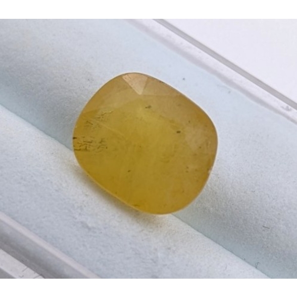 Kashmir Yellow Sapphire gemstone 4.45 ct Certified  ($6,074 Appraisal)