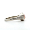 Image 3 : 18k White and Rose Gold 1.00ct Radiant Cut Fancy Deep Pink Diamond Ring, SI-2 Clarity